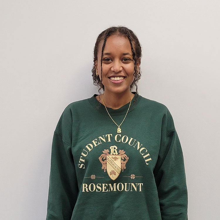 high school student smiling