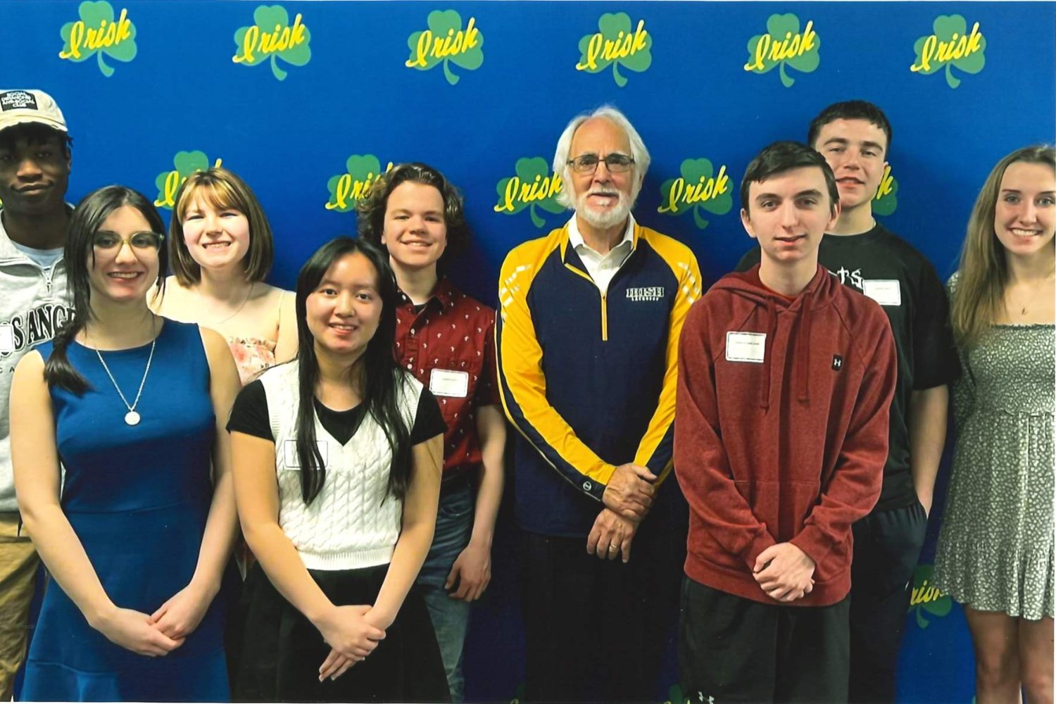 Rosemount Scholarship Ceremony2 Group of students standing with a member of Dakota Electric Board of Directors